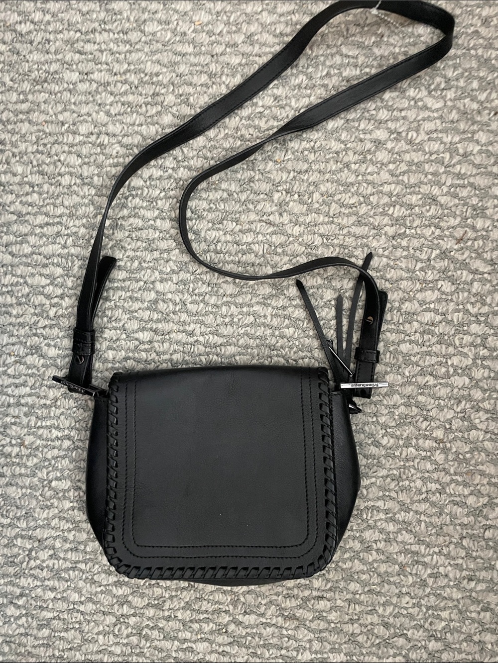 Mackage Black Leather Satchel Crossbody Purse